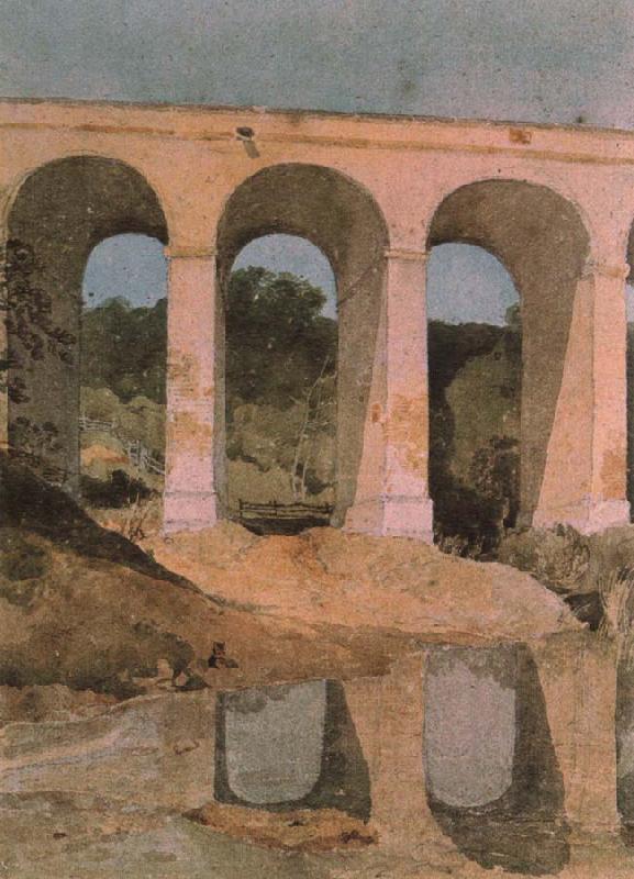 John sell cotman chirk aqueduct France oil painting art